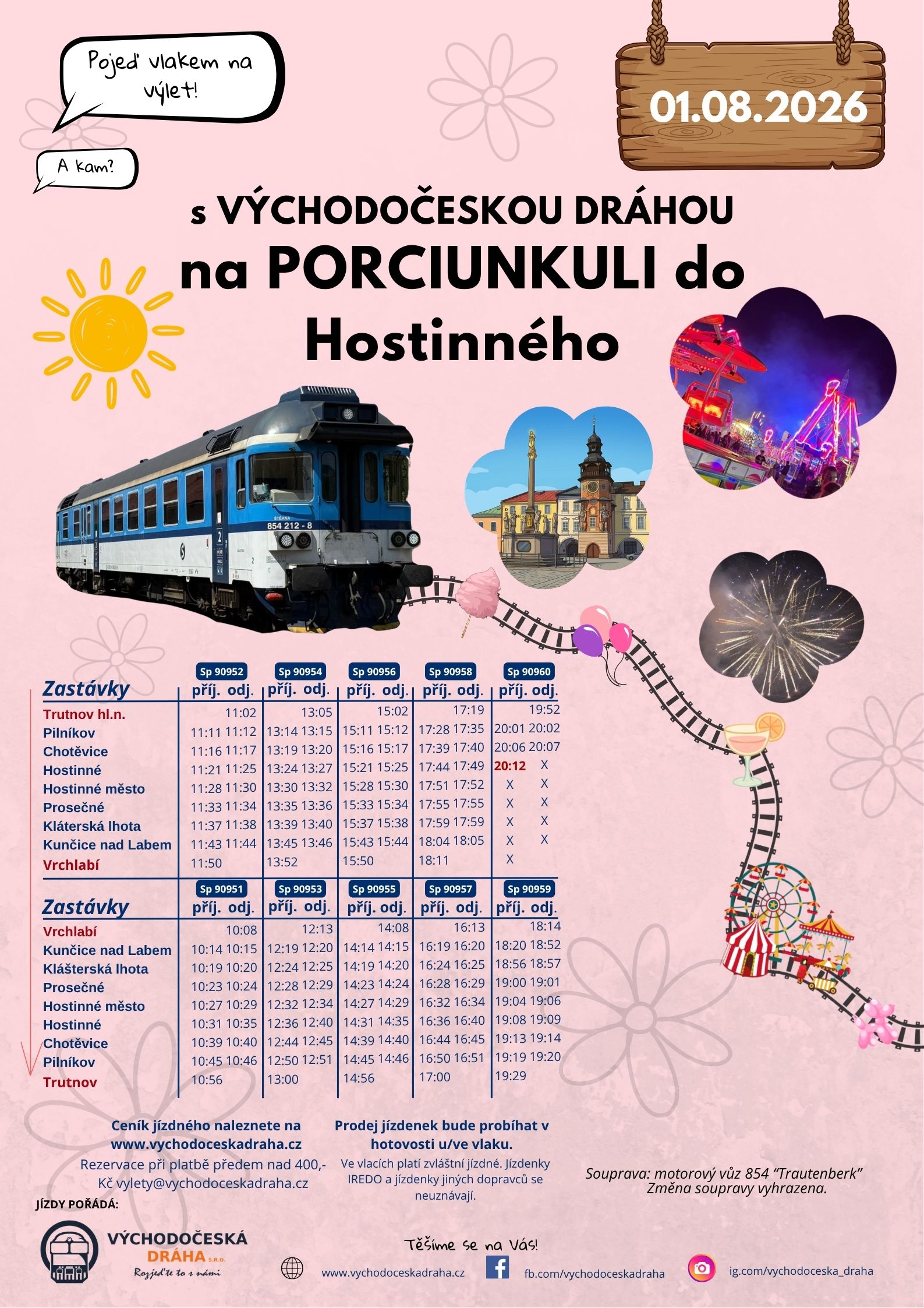 Porciunkule Hostinné_S Východočeskou dráhou s.r.o._LÉTO 2026